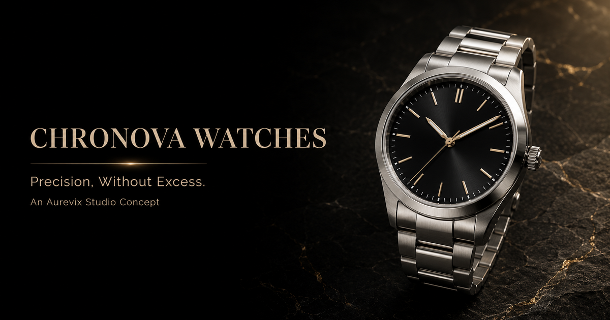 Chronova Watches identity and product presentation